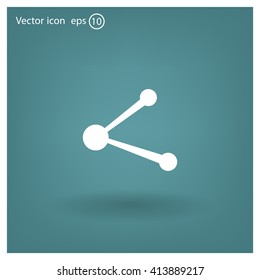 Simple web icon in vector: share