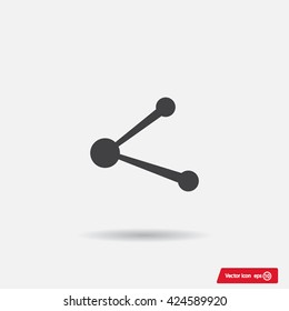 Simple web icon in vector: share