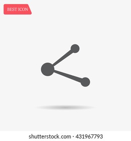 Simple web icon in vector: share