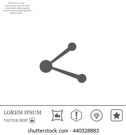 Simple web icon in vector: share