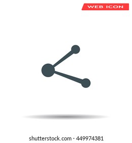 Simple web icon in vector: share