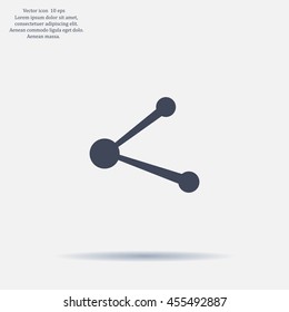 Simple web icon in vector: share
