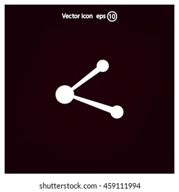 Simple web icon in vector: share