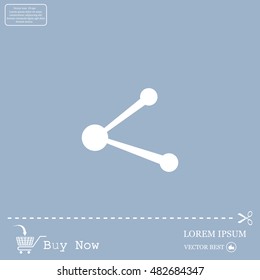 Simple web icon in vector: share