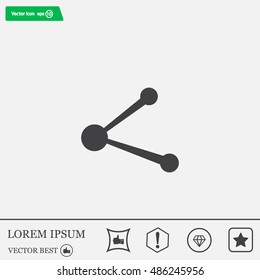 Simple web icon in vector: share