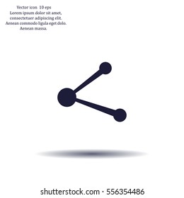 Simple web icon in vector: share