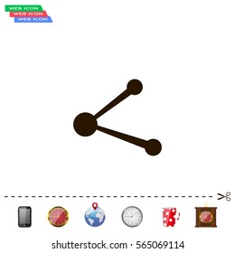 Simple web icon in vector: share