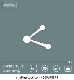 Simple web icon in vector: share
