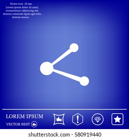 Simple web icon in vector: share