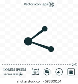 Simple web icon in vector: share
