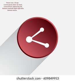 Simple web icon in vector: share