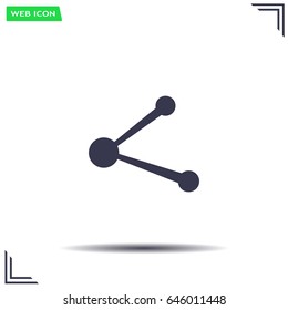 Simple web icon in vector: share