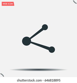 Simple web icon in vector: share
