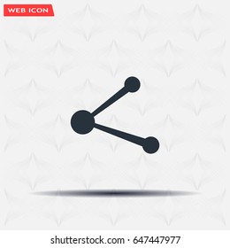 Simple web icon in vector: share