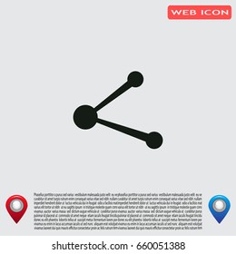 Simple web icon in vector: share