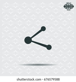 Simple web icon in vector: share