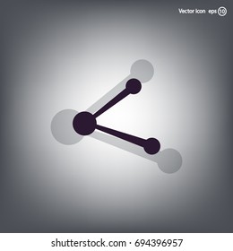 Simple web icon in vector: share