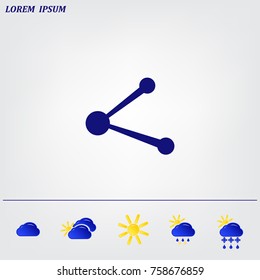 Simple web icon in vector: share