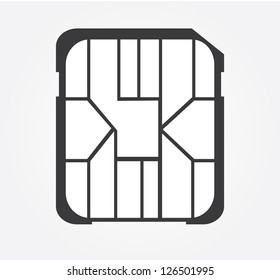 Simple web icon in vector: sim