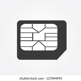 Simple web icon in vector: SIM card standard
