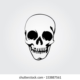 Simple web icon in vector: skull and bones