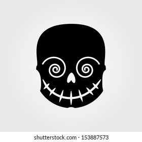 Simple web icon in vector: skull and bones