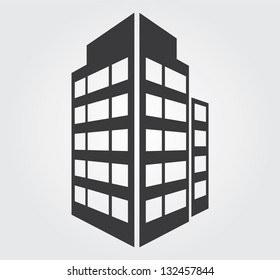 Simple web icon in vector: skyscraper