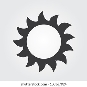 Simple web icon in vector: sun