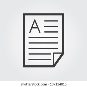 Simple web icon in vector: text