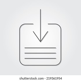 Simple web icon in vector: thin line style