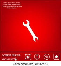 Simple web icon in vector: tool to work