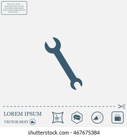 Simple web icon in vector: tool to work