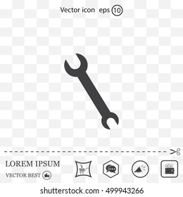 Simple web icon in vector: tool to work