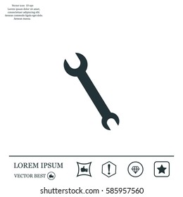 Simple web icon in vector: tool to work