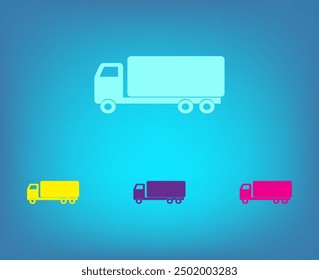 Simple web icon in vector: truck
