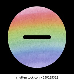 Simple web icon in vector. Watercolor effect