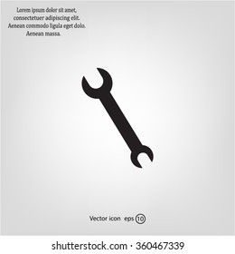 Simple web icon in vector: wrench, spanner