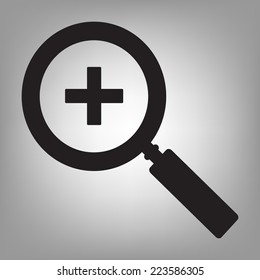 Simple web icon in vector: zoom