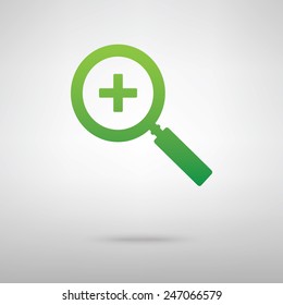 Simple web icon in vector: zoom