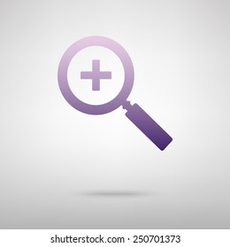 Simple web icon in vector: zoom