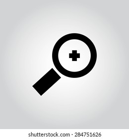 Simple web icon in vector: zoom