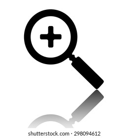 Simple web icon in vector: zoom in