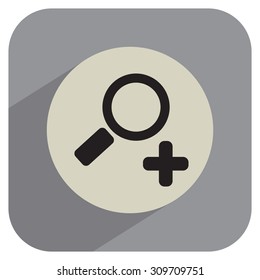 Simple web icon in vector: zoom