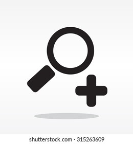 Simple web icon in vector: zoom