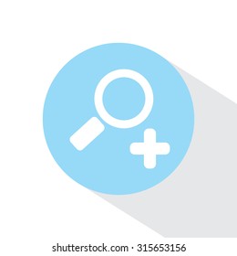 Simple web icon in vector: zoom