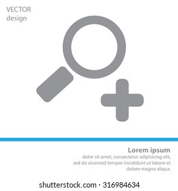 Simple web icon in vector: zoom