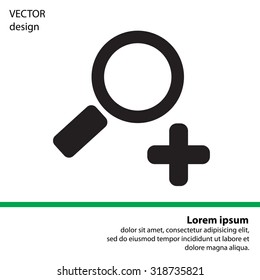 Simple web icon in vector: zoom
