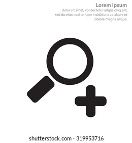 Simple web icon in vector: zoom