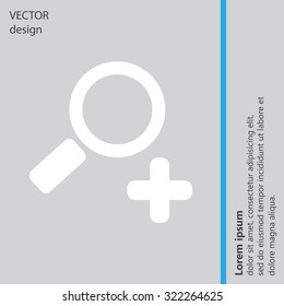 Simple web icon in vector: zoom