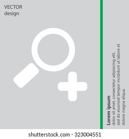 Simple web icon in vector: zoom